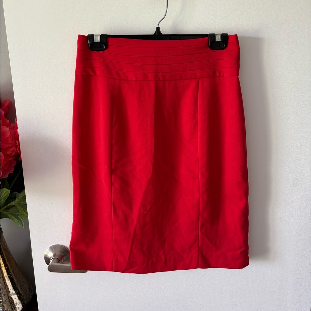 Midi Red Skirt